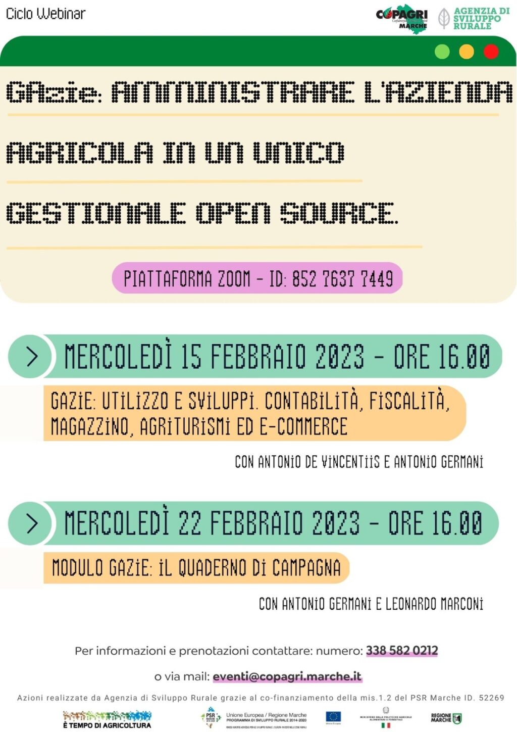 Locandina webinar GAzie